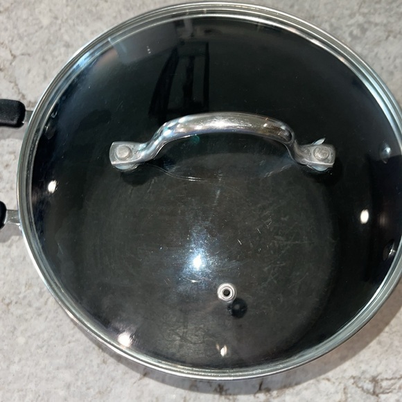 Pampered Chef Hard Anodized 8 qt Stockpot w/ Glass Lid Professional Cookware pan - Picture 2 of 9